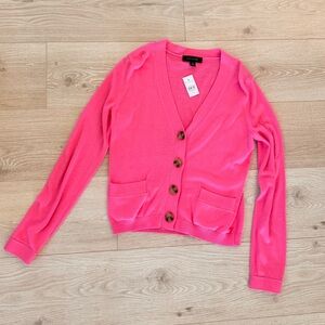 Ann Taylor NWT Pink Button-Up Women's Sweater XS